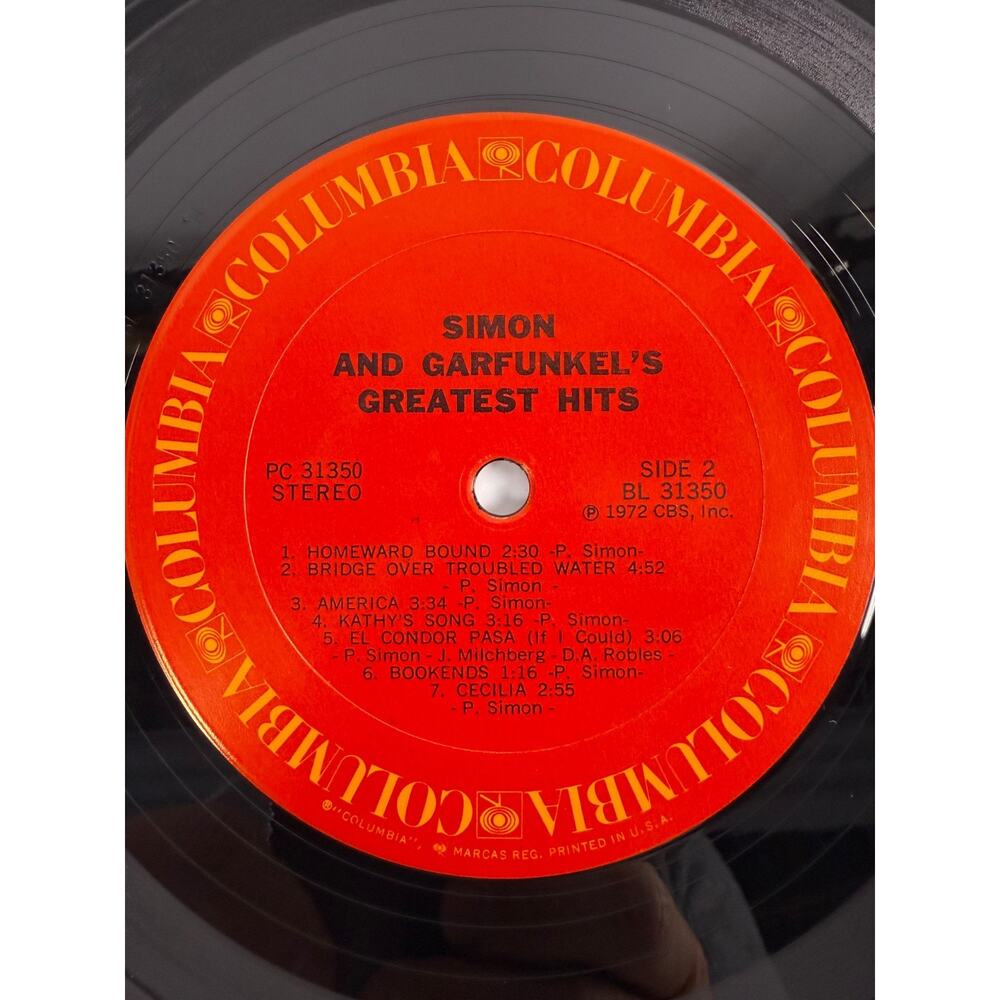 Simon & Garfunkel Greatest Hits 1972 Vinyl Columbia PC 31350 Original Press VG+ - Picture 4 of 9